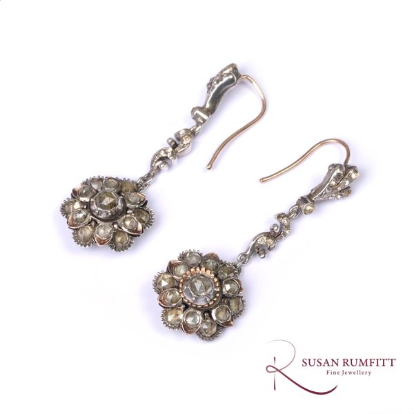 A Pair of Antique Paste Pendant Drop Earrings