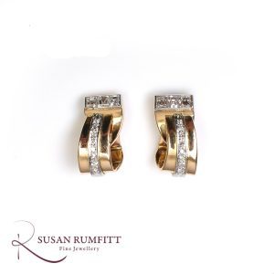 Diamond Clip on Earrings, Circa 1940