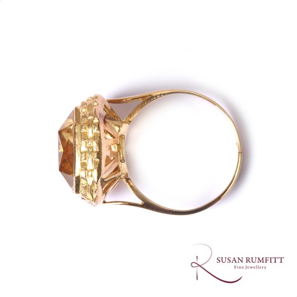 A Citrine Cocktail Ring Circa 1970