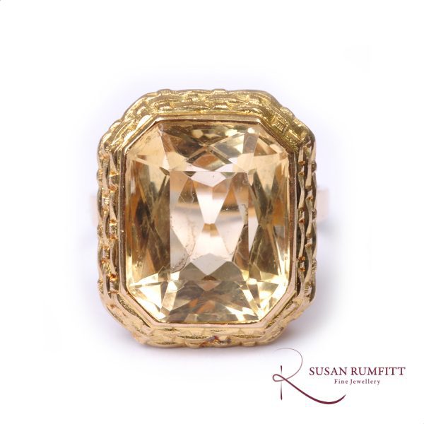 A Citrine Cocktail Ring Circa 1970