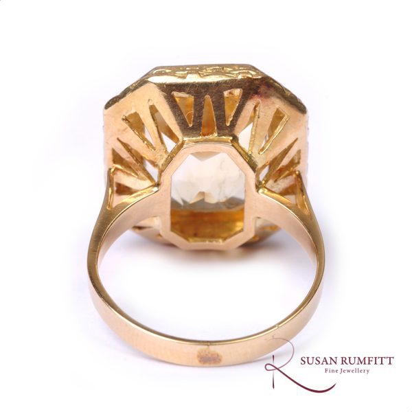 A Citrine Cocktail Ring Circa 1970