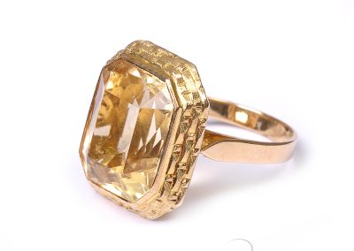 A Citrine Cocktail Ring Circa 1970