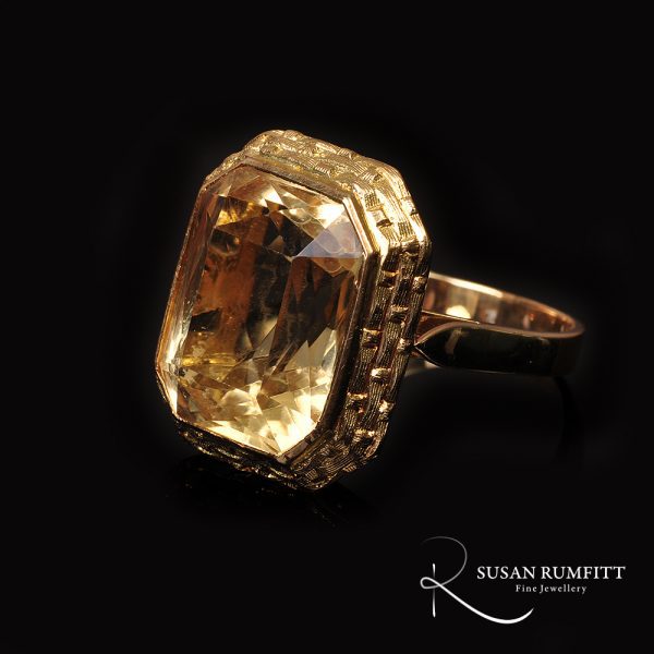 A Citrine Cocktail Ring Circa 1970