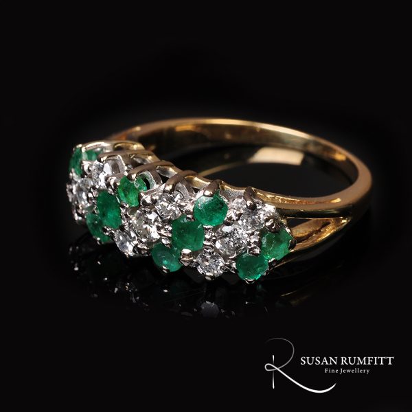 An Emerald and Diamond Dress Ring