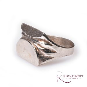 An Abstract Kultaseppa Salovaara Silver Ring, Finland