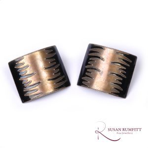 307M A Pair of Contemporary Silver and Enamel Earrings