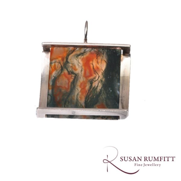 An Elis Kauppi for Kupittan Kutta, Finland; Silver 'Sledge' Pendant