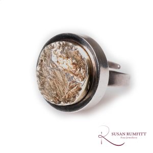 374M Hermann Siersbol, Denmark; Modernist Brutalist Silver Ring