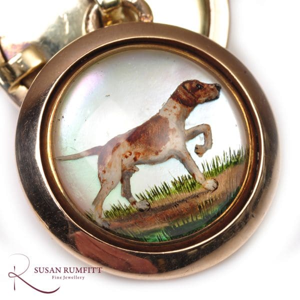 408M Essex Crystal Hunting Dog Cufflinks