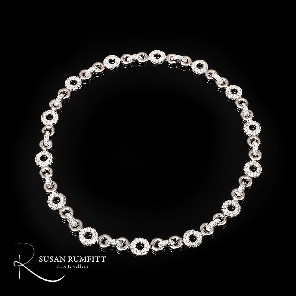 410M A Diamond and White Gold Collar Necklace