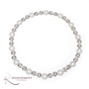 410M A Diamond and White Gold Collar Necklace