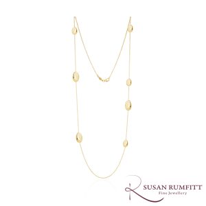 449V Gold Chain Necklace with Oval Spacers