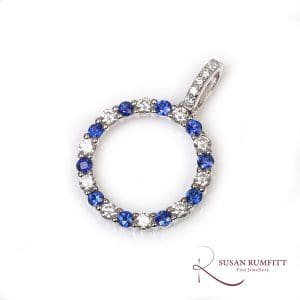 455V A Sapphire and Diamond Circle Pendant