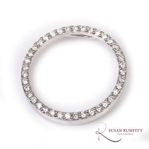 456V Small Diamond Circle Slider Pendant